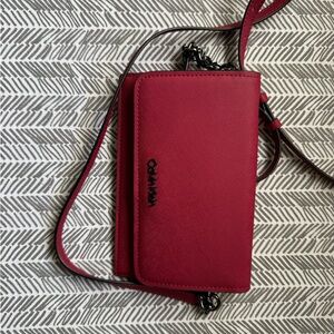 Calvin Klein Red Crossbody Wallet